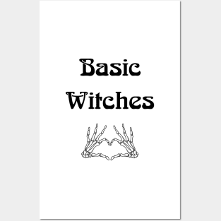 Basic Witches Skeleton Hands Heart Posters and Art